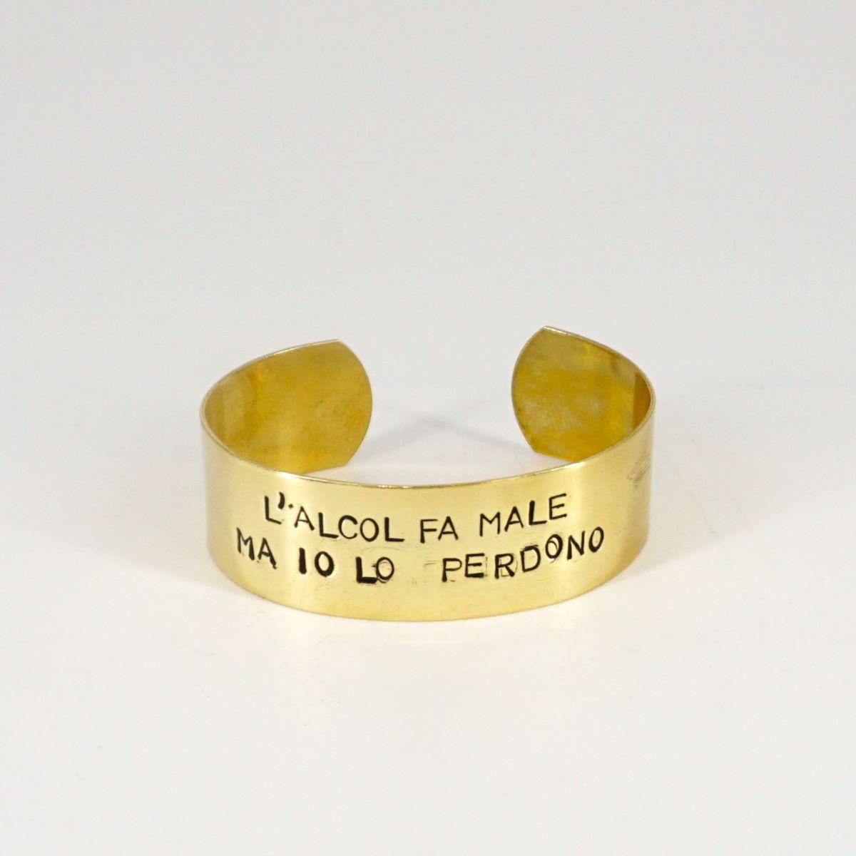 bracciale grande l'alcol fa male BRACCIALE SPESSO LALCOL FA MALE  Loti 