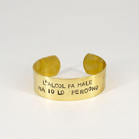bracciale grande l'alcol fa male BRACCIALE SPESSO LALCOL FA MALE  Loti 