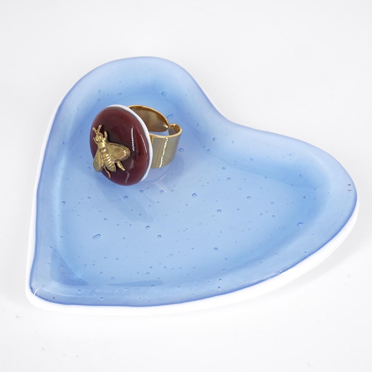 Anello charm APE PRUGNA ANELLO CHARM APE PRUGNA VETRO FUSO 