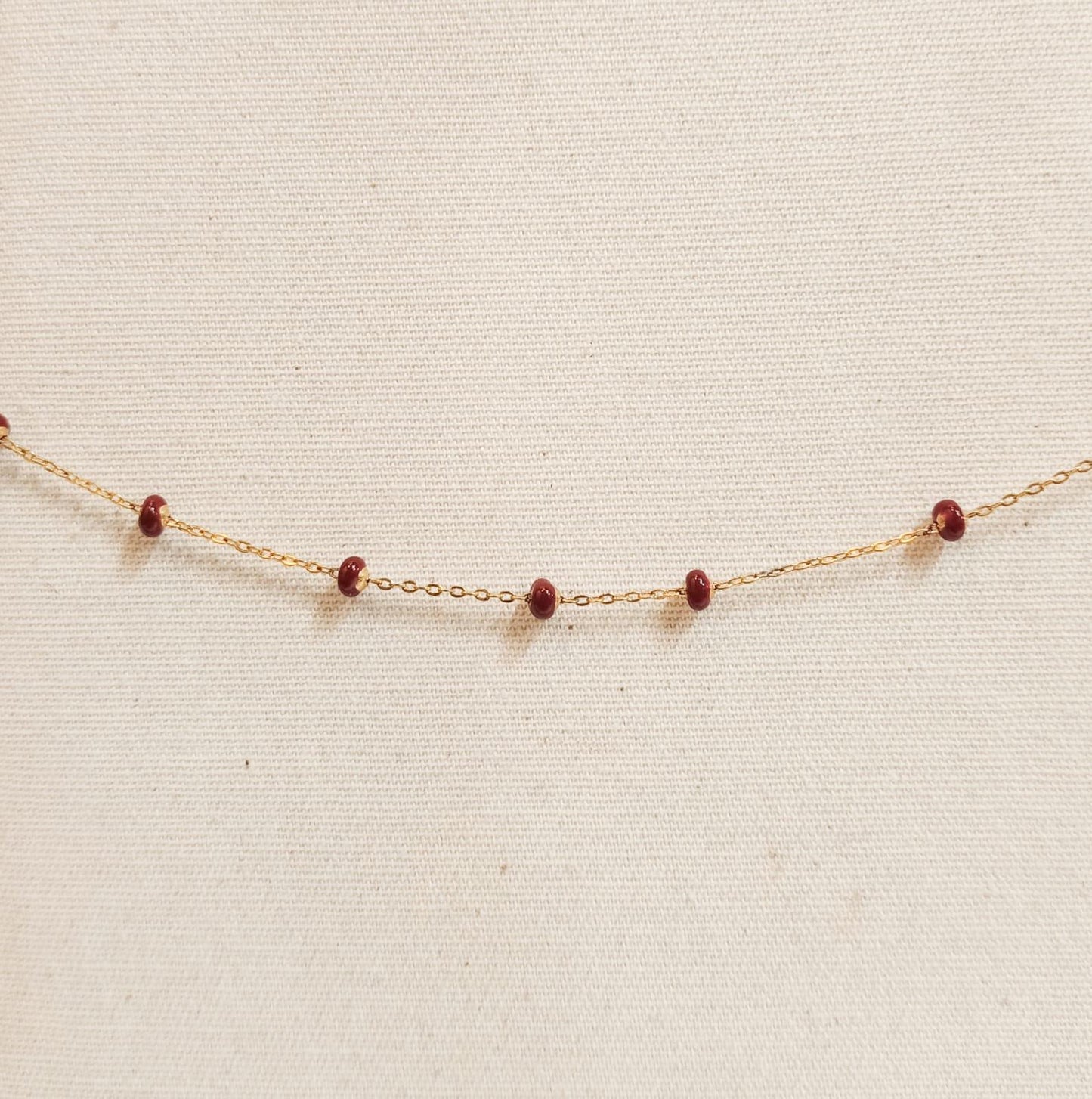 Collana rosario smaltini ROSSO