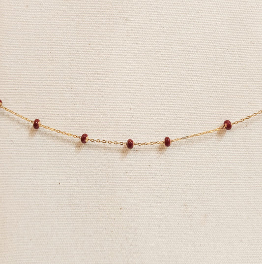 Collana rosario smaltini ROSSO