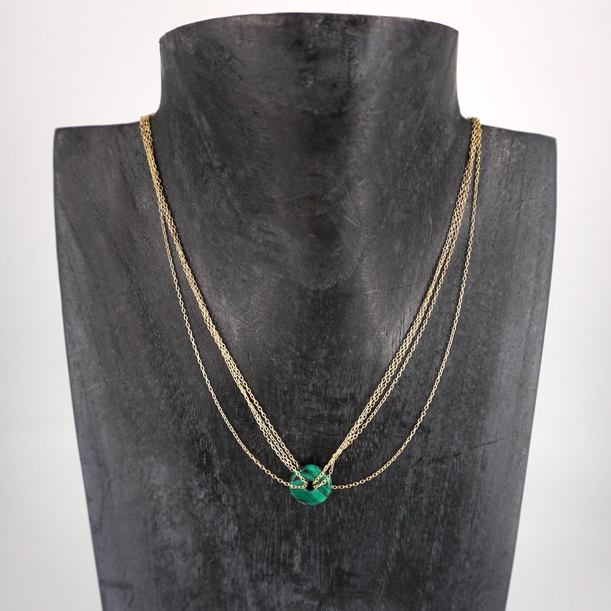 Collana PIETRA DONUT VERDE COLLANA PIETRA DONUT VERDE SOPHIE GIOIELLI 