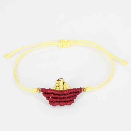 Bracciale BARCHETTA GIALLO E BORDEAUX BRACCIALE BARCHETTA GIALLO/BORDEAUX NOMADEA 