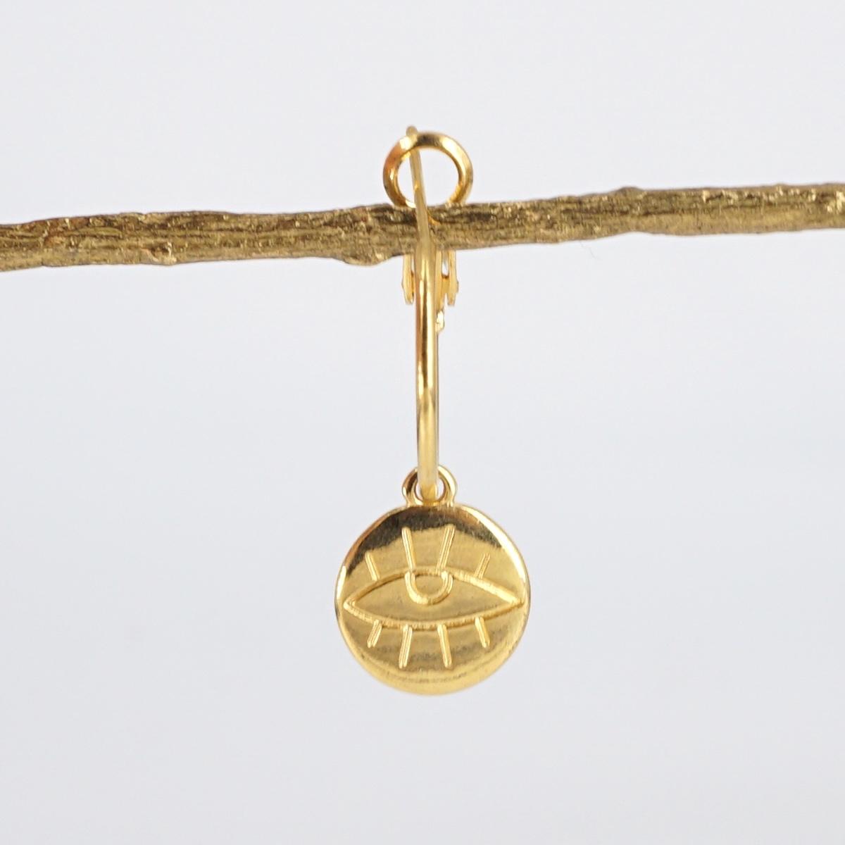 COIN EYE Hoop Earring