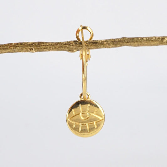 COIN EYE Hoop Earring