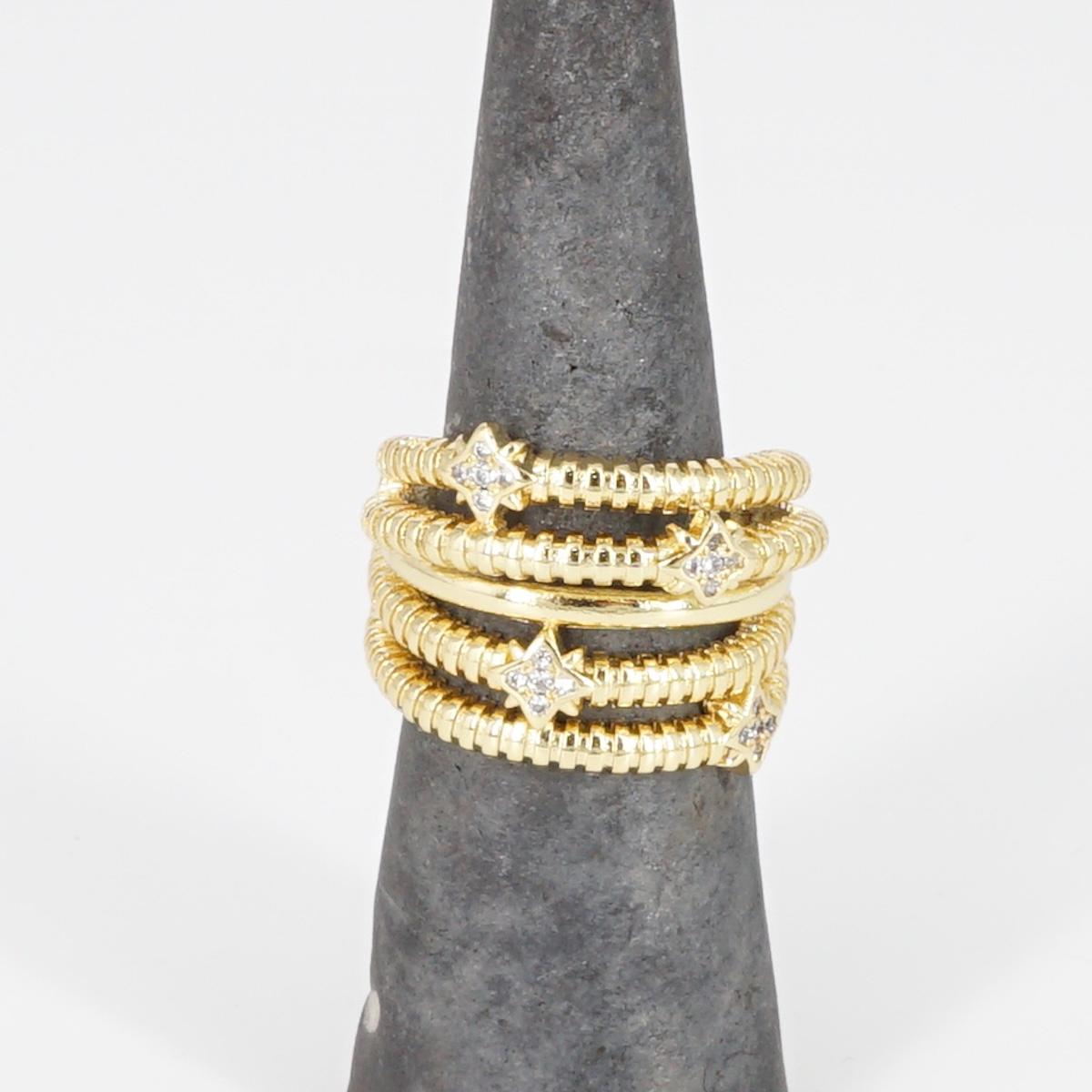 ANELLO ZIRCONI MULTIFILO TUBO GAS ANELLO ZIRCONI MULTIFILO TUBO GAS SOPHIE GIOIELLI 