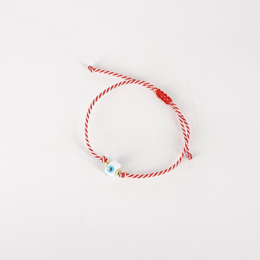 BRACCIALE OCCHIETTO VETRO BIANCO BRACCIALE OCCHIETTO VETRO BIANCO SOPHIE GIOIELLI 