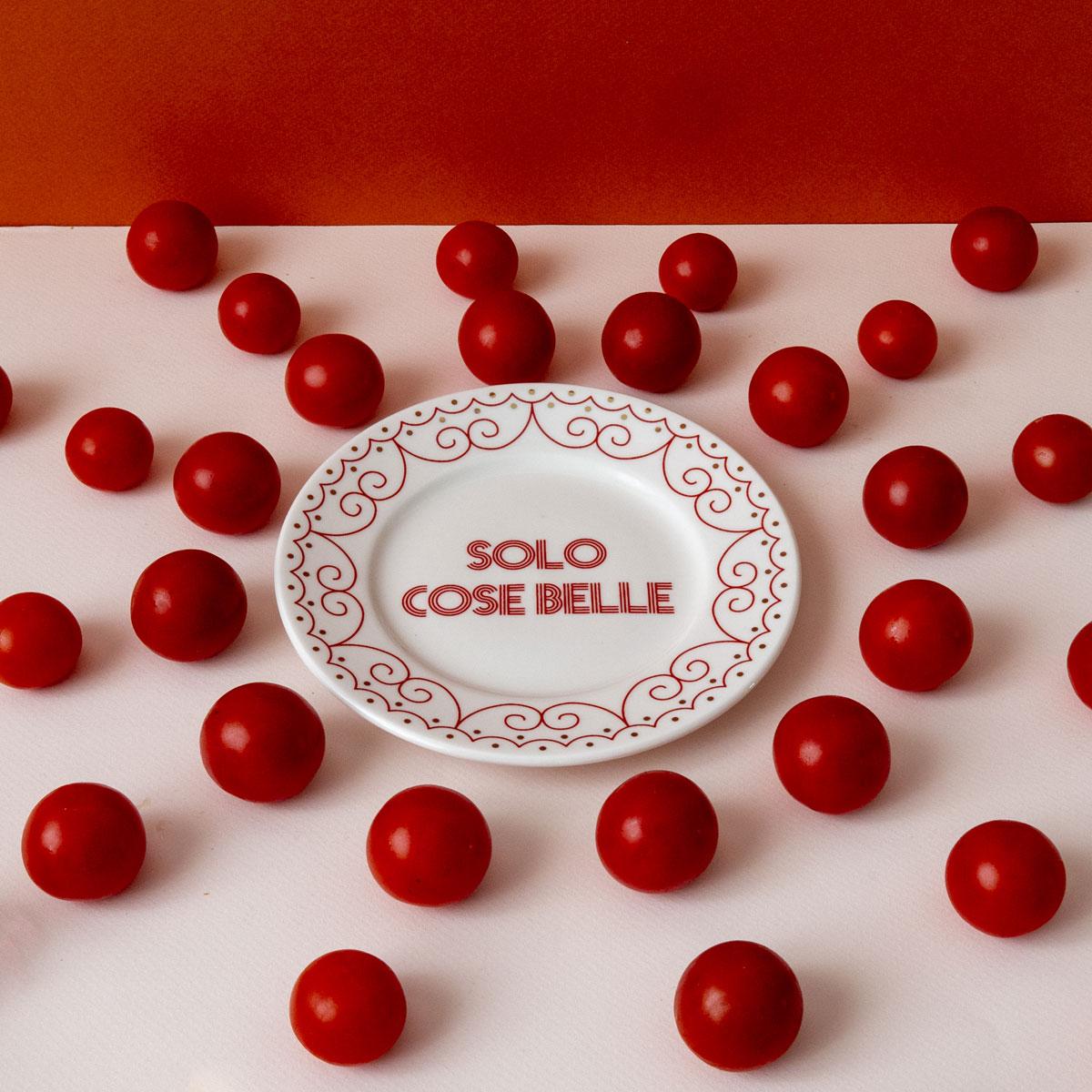 Piattino SOLO COSE BELLE rosso