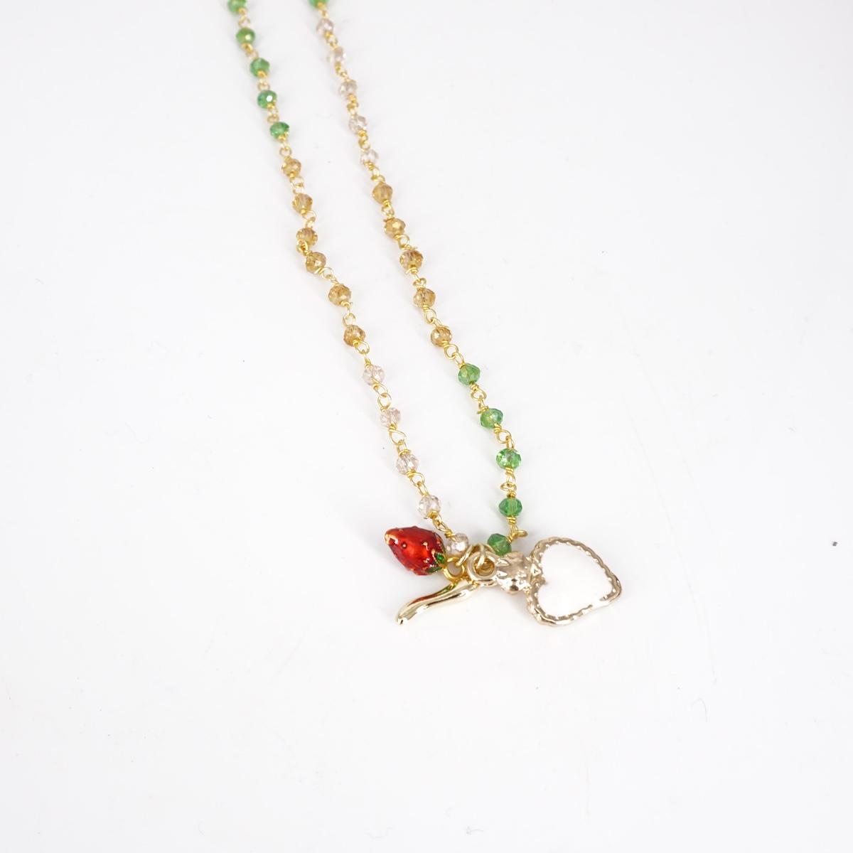 Rosario corto tre charms EX VOTO BIANCO