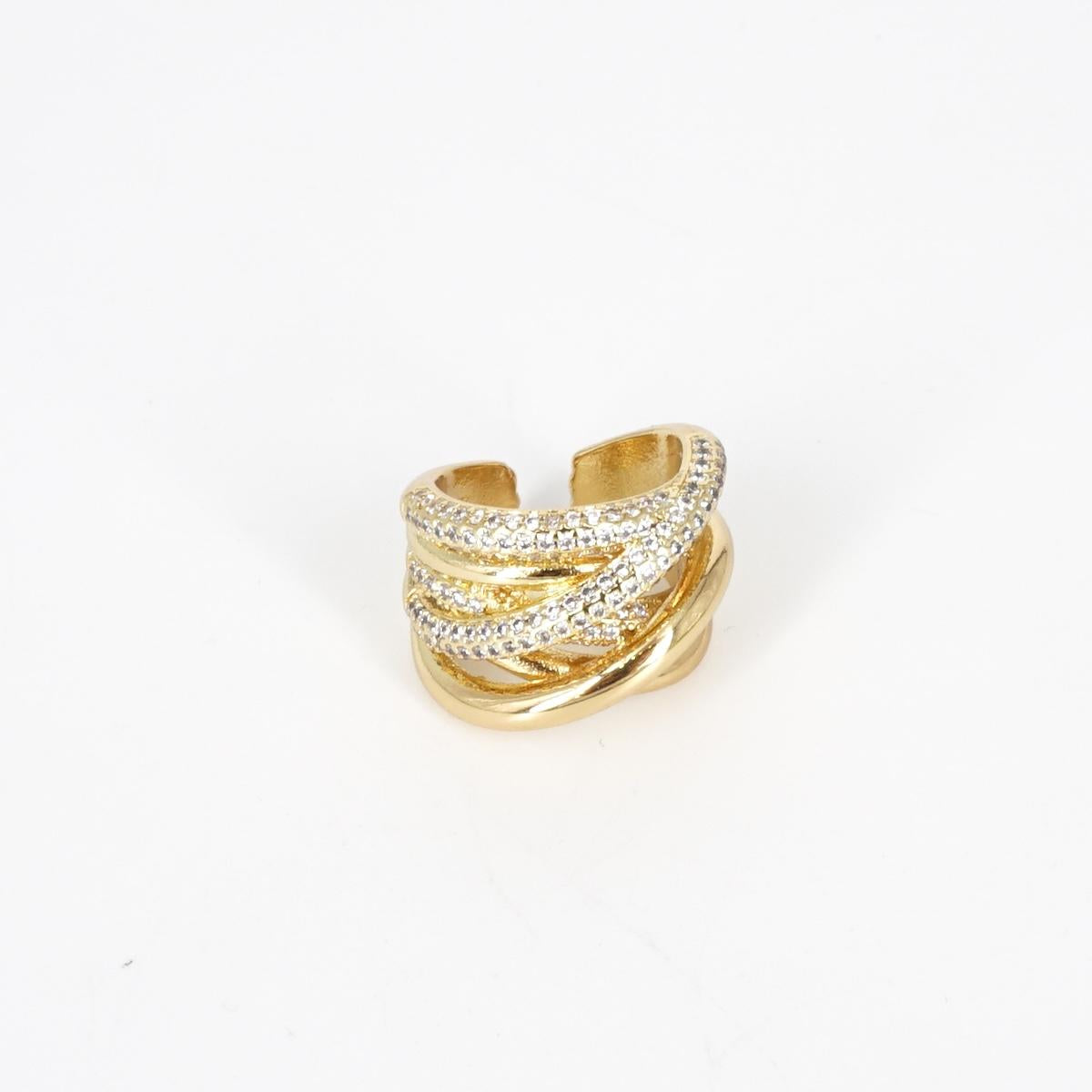 ANELLO ZIRCONI MULTIFILO INCROCIATO ANELLO ZIRCONI MULTIFILO INCROCIATO BIG SOPHIE GIOIELLI 