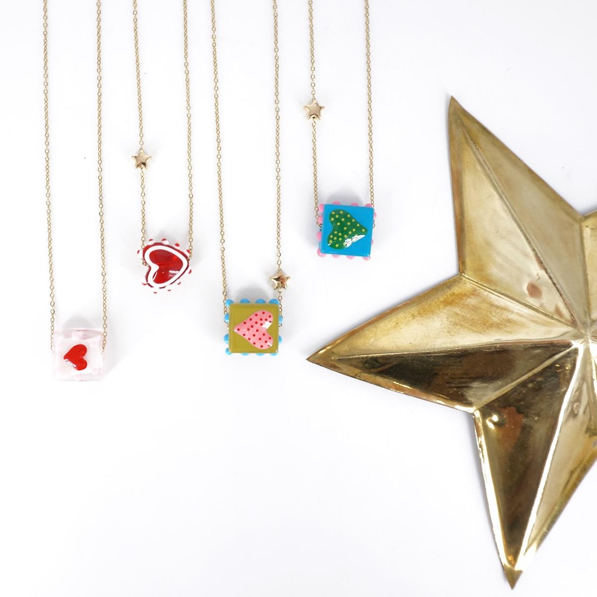 Collana vetro CUORE ROSSO COLLANA CHARM VETRO CUORE ROSSO SVEVA 
