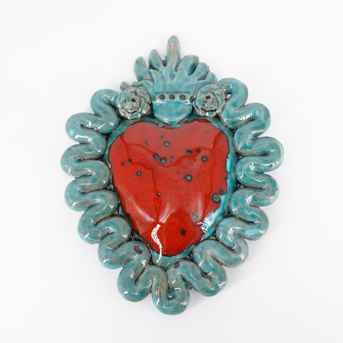 Ex voto large TUBO verde acqua e rosso EXVOTO LARGE TUBO VERDE ACQUA/ROSSO FRATANTONI 