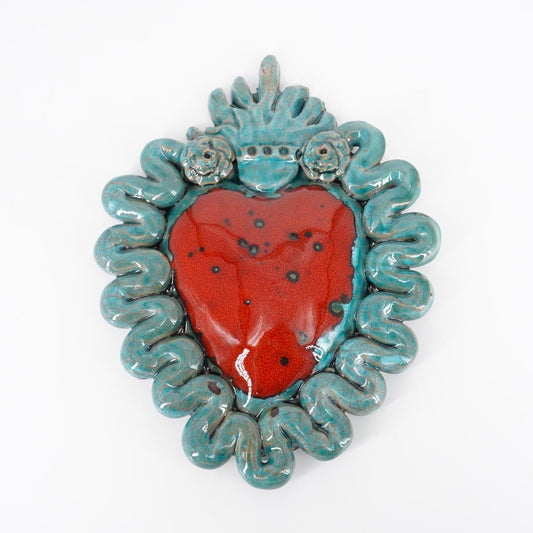 Ex voto large TUBO verde acqua e rosso EXVOTO LARGE TUBO VERDE ACQUA/ROSSO FRATANTONI 