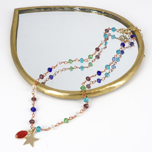 CAVIGLIERA ROSARIO CON STELLINA ORO E MADONNINA