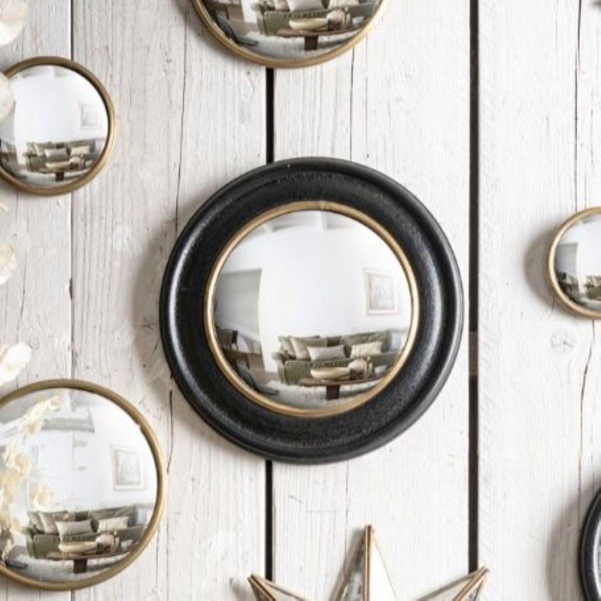 Specchio convesso NERO E OTTONE