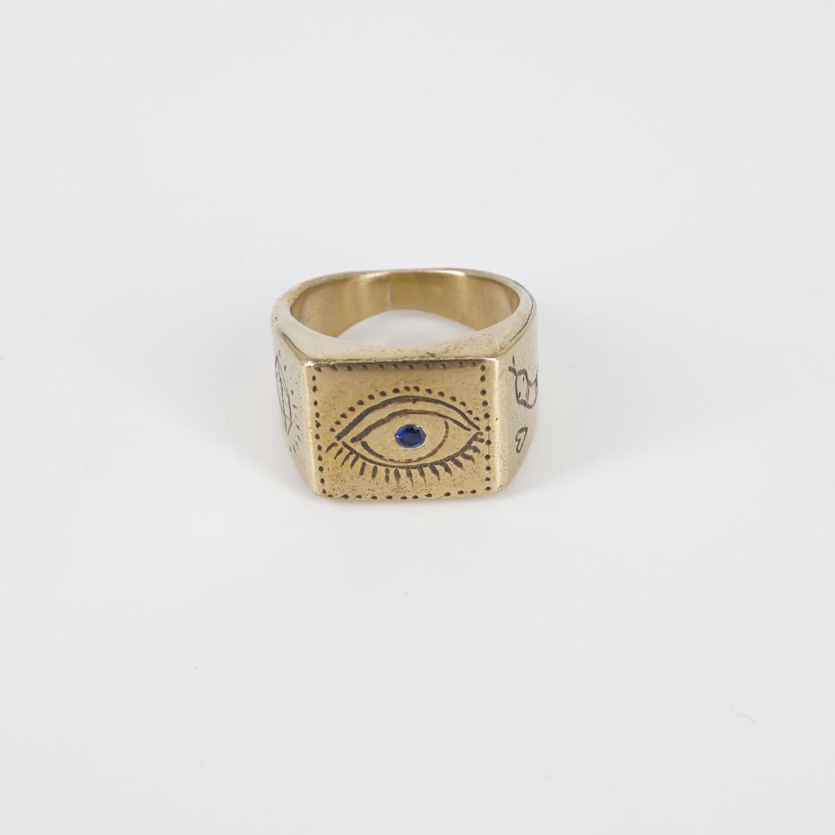 NEFELI ANELLO CHEVALIER QUADRATOOCCHIO BLU