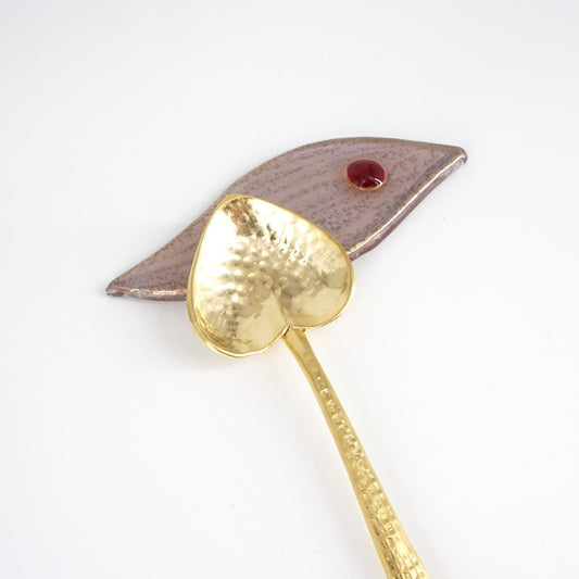 Poggiaposate FOGLIOLINA punto rosso