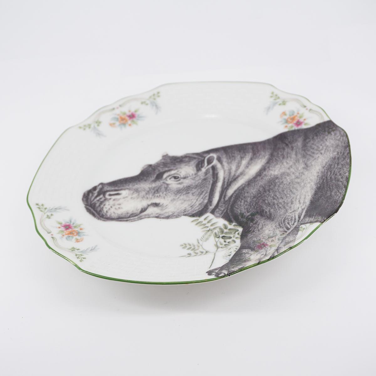 Pair of HIPPO tea plates