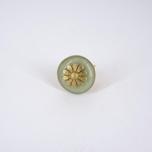 VETRO FUSO ANELLO CHARMFIORE SABBIA CHIARO