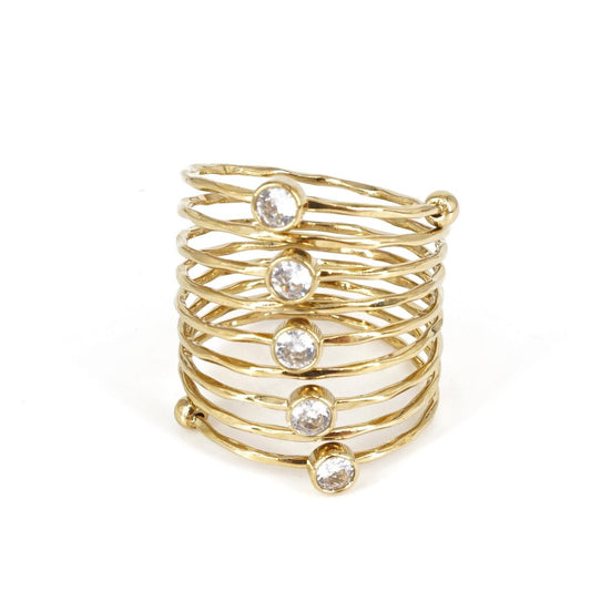 ANELLO SPIRALE STRASS ALTO