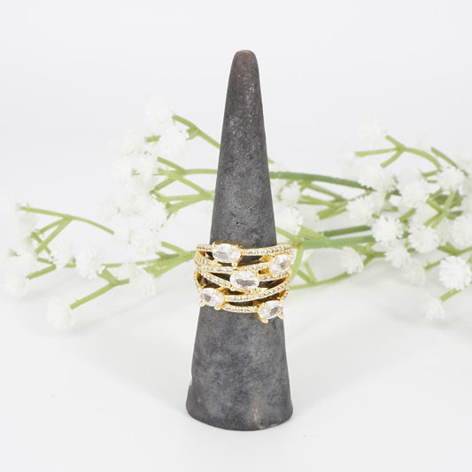 ANELLO ZIRCONI MULTIFILO PUNTI LUCE ANELLO ZIRCONI MULTIFILO PUNTI LUCE SOPHIE GIOIELLI 