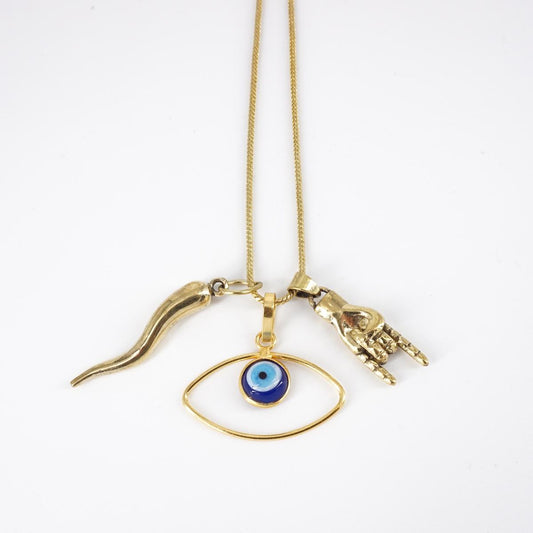 MONDO E COLORI COLLANA LUCKY OCCHIO BLU