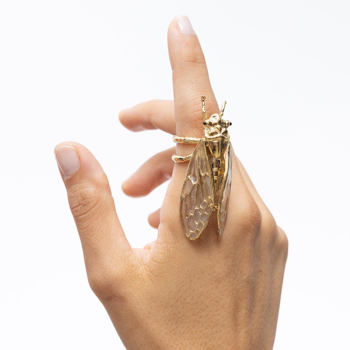 Anello CICALA ORO large ANELLO CICALA ORO LARGE OFFICINE904 