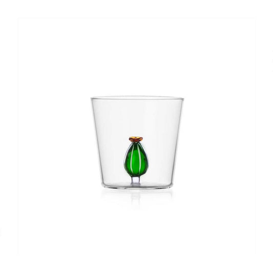 CACTUS Tumbler WITH AMBER FLOWER