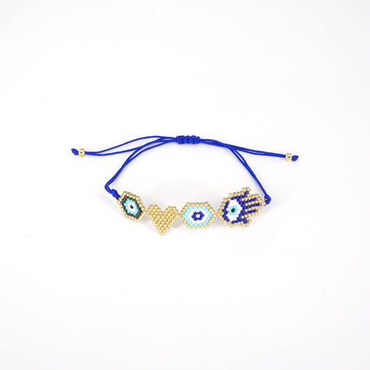 BRACCIALE MEXIVO MANO FATIMA BLU BRACCIALE TELAIO MANO FATIMA BLU SOPHIE GIOIELLI 