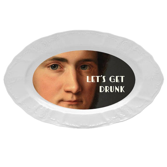 Vassoio ovale small LET'S GET DRUNK VASSOIO OVALE SMALL LETS GET DRUNK BLUESHAKER 