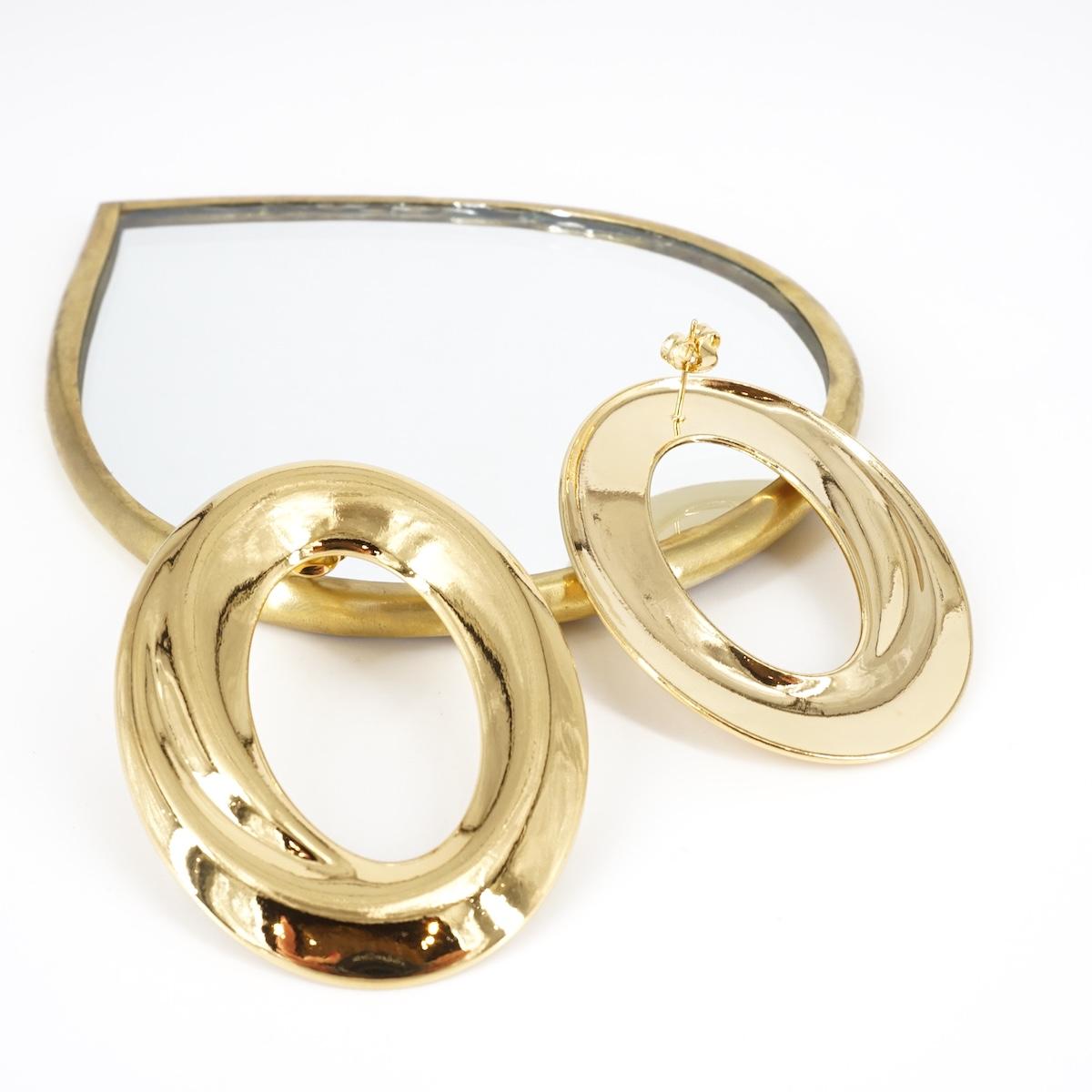 ORECCHINI OVALI LISCI