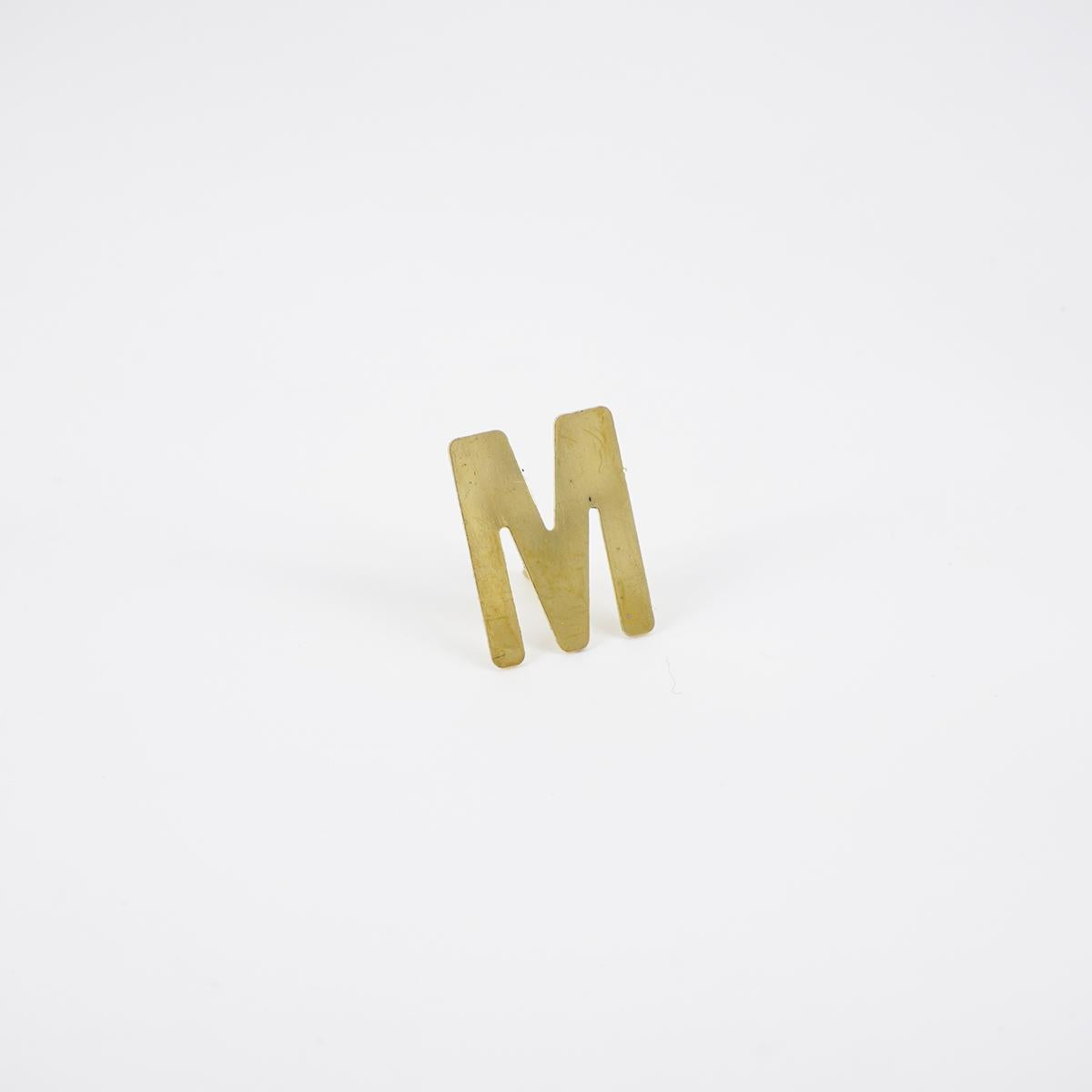 Decorative nail letter M