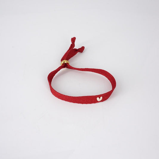 RED HEART ribbon bracelet