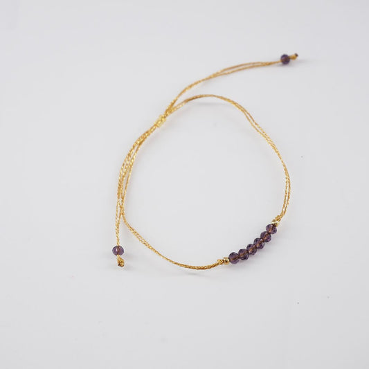 PURPLE thread bead bracelet