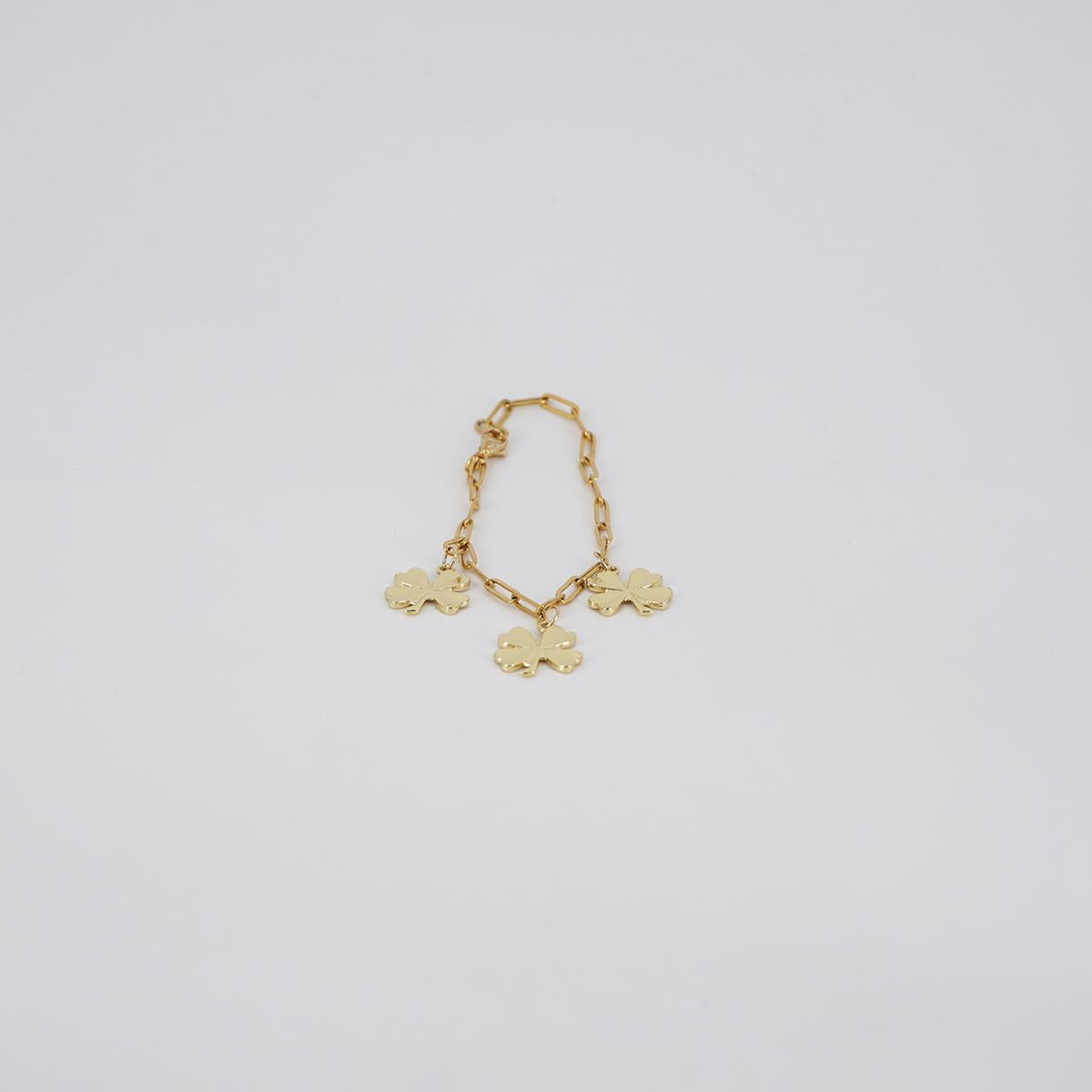 SOPHIE GIOIELLI BRACCIALE TRE CHARMQUADRIFOGLI