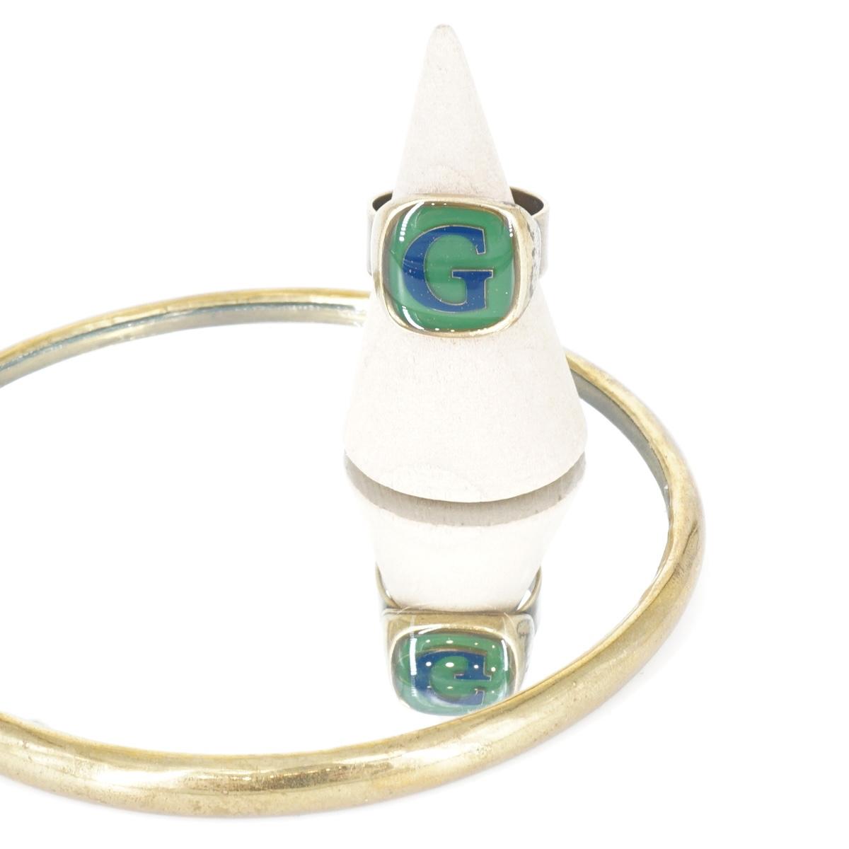 ANELLO LETTERA G VERDE BOSCO ANELLO LETTERA G VERDE BOSCO E BLU UNIQUE UNCONVENTIONAL DETAILS 