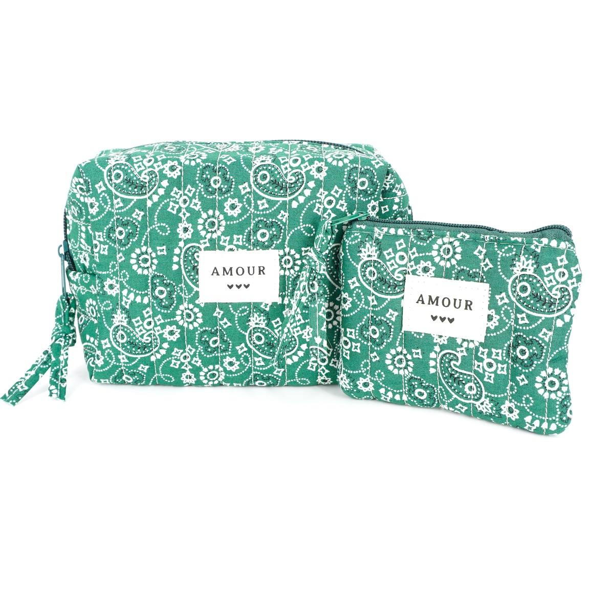 TROUSSE TRAPUNTATA SMALL BANDANA VERDE TROUSSE TRAPUNTATA SMALL BANDANA VERDE NARKISSO 