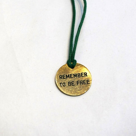 REMEMBER TO BE FREE Medal Necklace