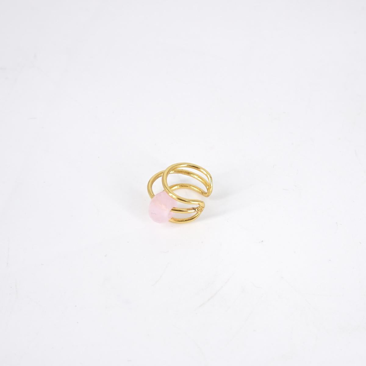 Earcuff three lines PINK PEARL