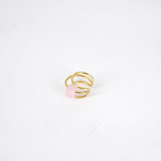 Earcuff three lines PINK PEARL