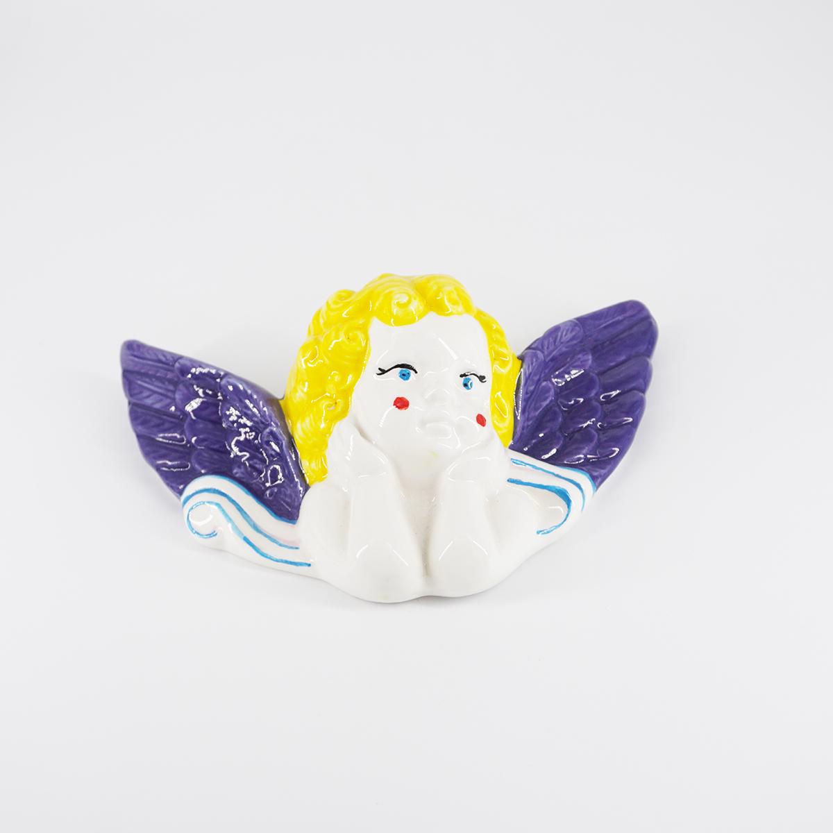 ZENJI CERAMICS ANGELO CAPELLI GIALLICUORICINI ALI BLU