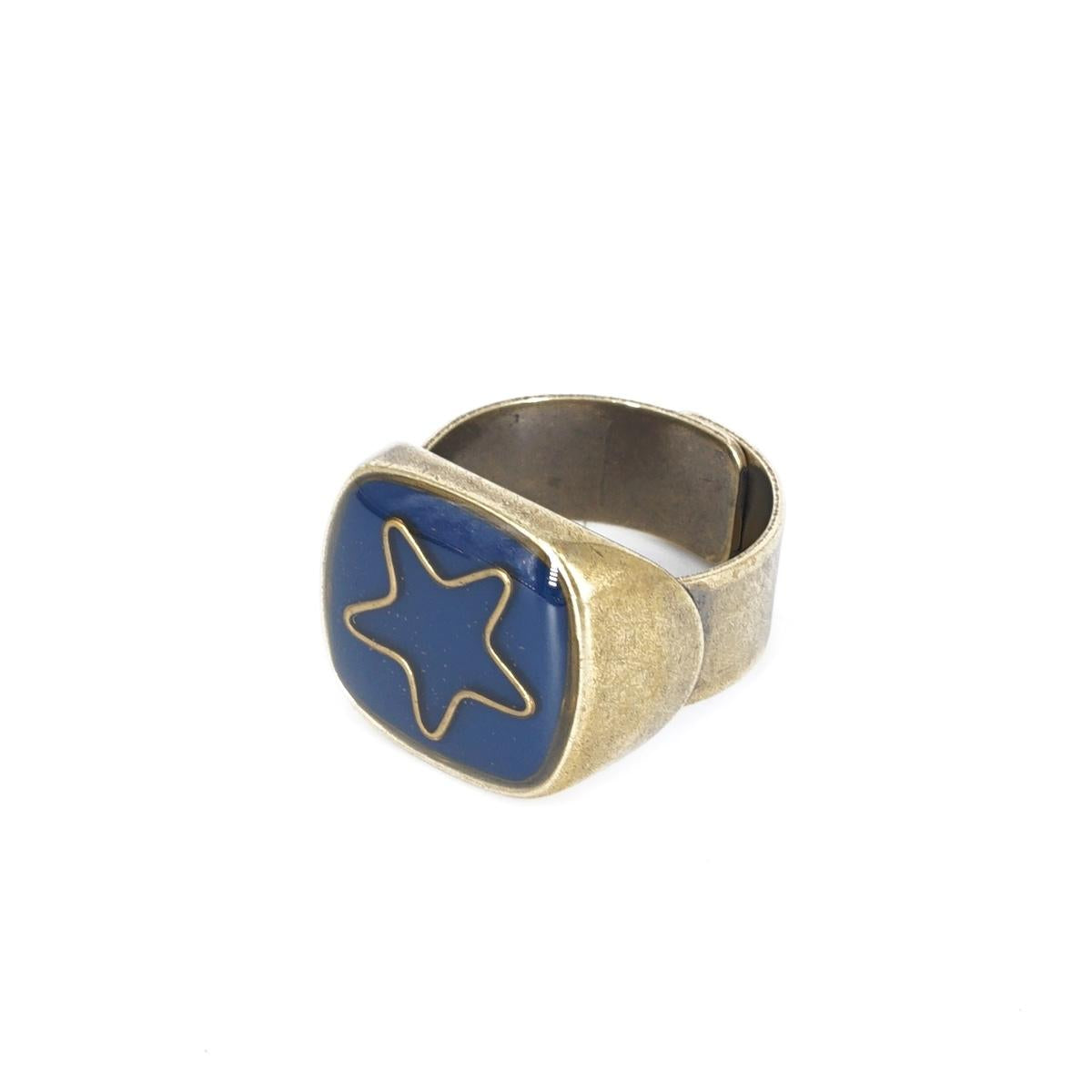 ANELLO STELLA VERDE BLU ANELLO STELLA BLU UNIQUE UNCONVENTIONAL DETAILS 