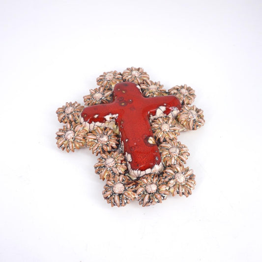 Croce MARGHERITE ROSSO/BEIGE