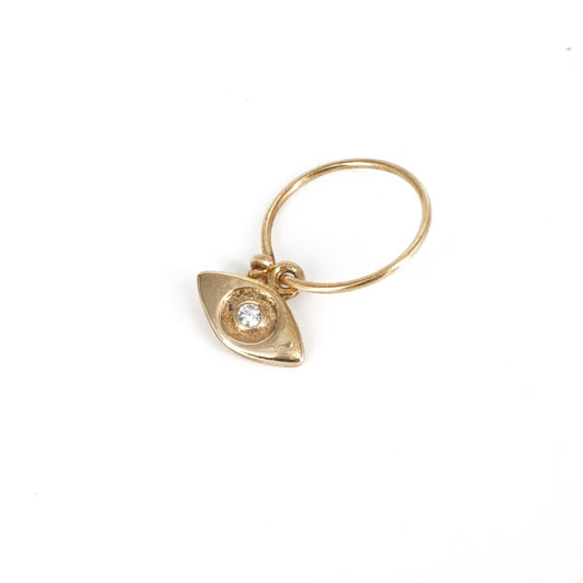 Micro mono hoop occhio bianco