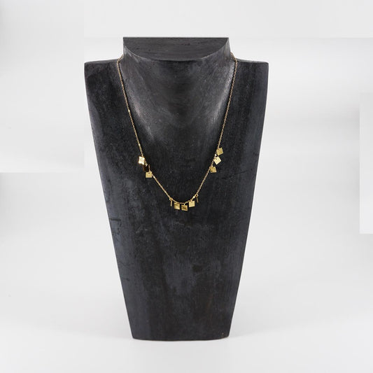 Collana dorata QUADRATINI SEPARATI