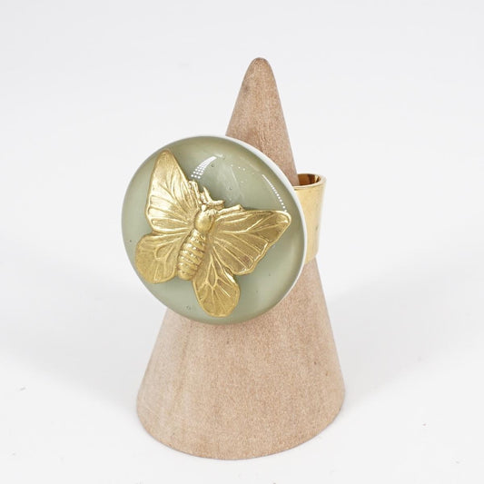 Anello charm FARFALLA SABBIA ANELLO CHARM FARFALLA SABBIA VETRO FUSO 