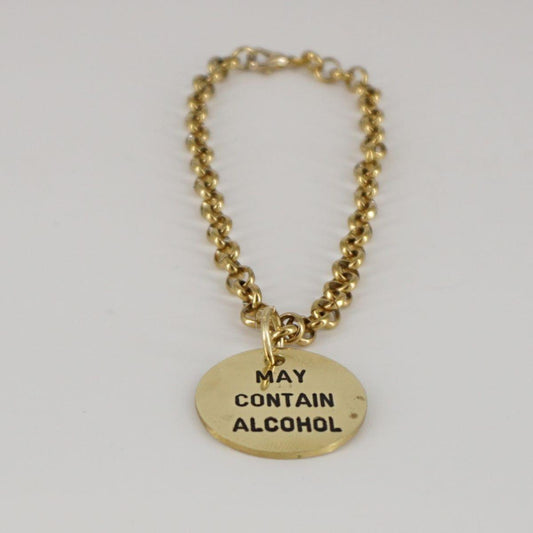 Bracciale medaglietta MAY CONTAIN ALCOHOL