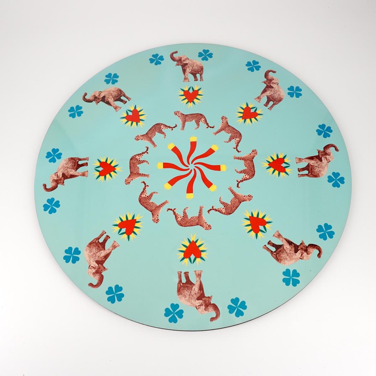 SOTTOPIATTO TONDO LUCKY E ANIMALI ELEFANTE