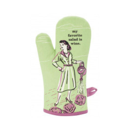 Guanto da forno MY FAVORITE SALAD IS WINE GUANTO FAVORITE SALAD  BLUEQ 