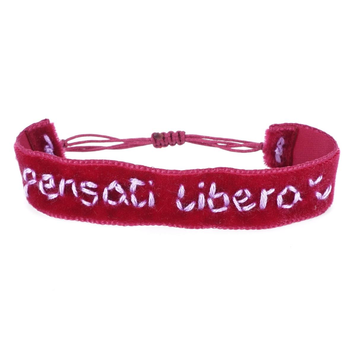 Bracciale in velluto PENSATI LIBERA BRACCIALE VELLUTO PENSATI LIBERA NOMADEA 